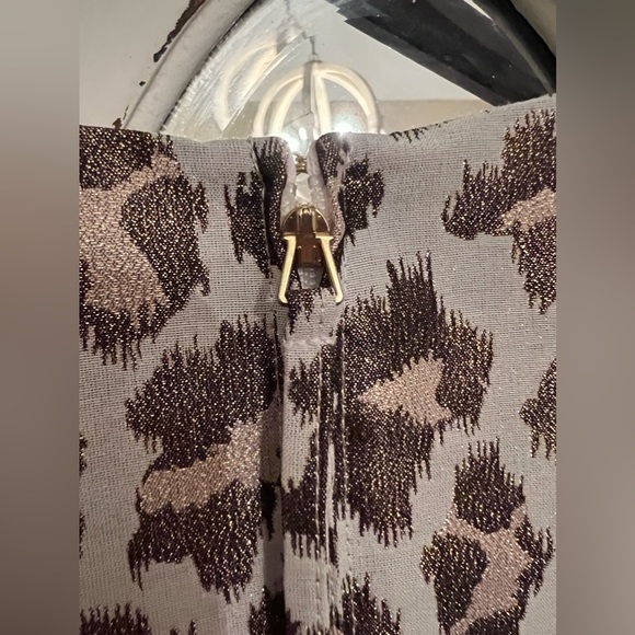SOLD.  NWT Lilly Pulitzer Calyssa Dress Gold Metallic Leopard Jacquard | 12 - Picture 10 of 12